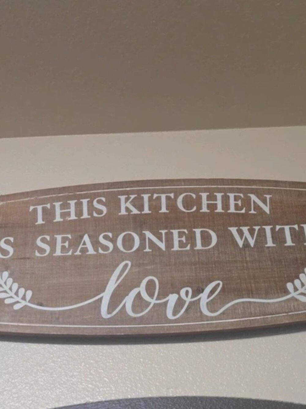 Vintage wooden kitchen sign